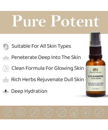 Ultra Rejuvenating Face Serum | Boost Skin Glow Elasticity & Tone | Anti-Aging with Stem Cells & Hyaluronic Acid - Buy Online on GoSupps.com