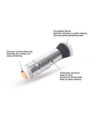 Oil Absorbing Face Roller & Telescopic Brush Reusable Volcanic Skin Care Tool for Home & Travel (Pink - Buy Online on GoSupps.com