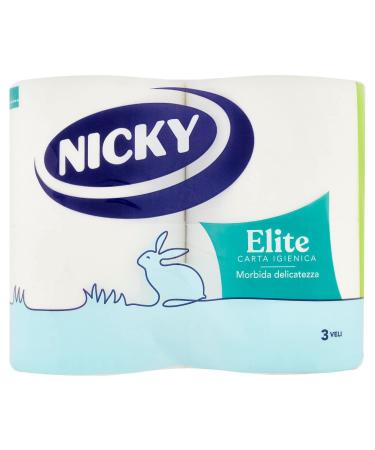 Nicky Elite Toilet Paper 4 Rolls 4 count (Pack of 1)