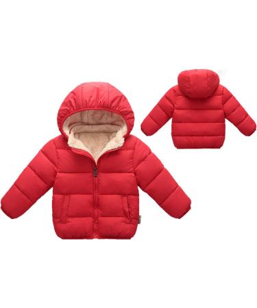 YOPOTIKA Toddler Hooded Fleece Coat Outerwear Jacket | Navy Blue 12-18 Months, Red 3-4 Years - Buy Online on GoSupps.com