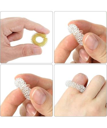 12-Piece Acupressure Massage Rings Set for Fingers & Wrists - Stress Relief Blood Circulation & Osteoarthritis Support - Buy Online on GoSupps.com