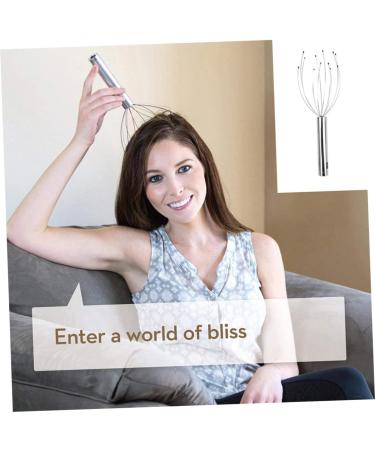 Plafope Massage Claw Tool - Scalp Massager for Head Relief | 28x7x7cm Silver - Buy Online on GoSupps.com