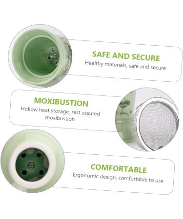 TOVINANNA Moxibustion Pot - Premium Health & Wellness Tool | Perfect Christmas Gift with Lotus Ceramic Design & Green Stand - Buy Online on GoSupps.com