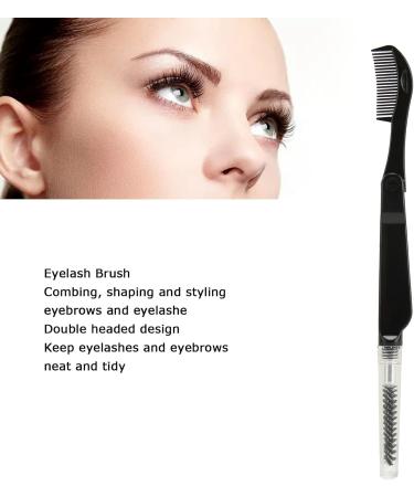 Double Head Eyebrow Brush Eyelash Comb Foldable Stainless Steel Teeth Brow Brushes Mascara Applicator Makeup Grooming Tool Professional and Handy for Women Girls Cosmetic Travel - Buy Online on GoSupps.com