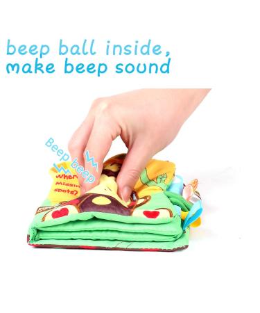 HanShe Baby Soft Cloth Book Set - High Contrast Crinkle Book 4 PCS for 0-6 Months | Educational Learning Toy for Infants | Fabric Baby Activity Book for Boys and Girls | Yellow - Buy Online on GoSupps.com