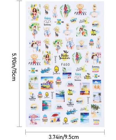 Girls Summer Fruits Nail Art Decal Sweet Nail Art Decoration DIY Nail Summer Series 3D Nail Sticker(style2) - Buy Online on GoSupps.com