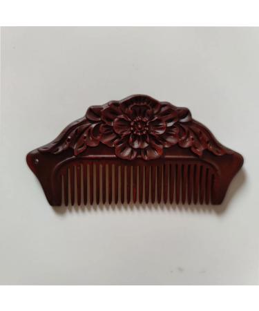 Sandalwood Red Sandalwood Carving Flower And Wood Comb Wooden Handicraft Gift Sandalwood Comb 7 Comb