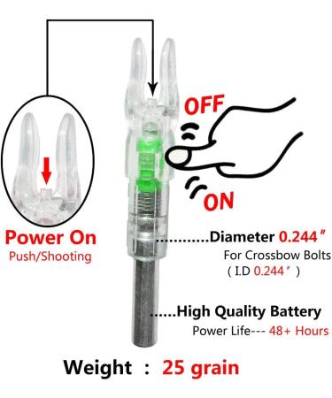 6PCS E-Arc S Lighted Nocks for .244/6.2mm Arrows - Green Pack of 6 - Buy Online on GoSupps.com