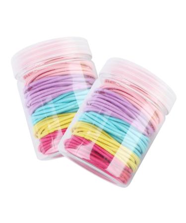 minkissy 2 Boxes Hair Elastics Hair Bands No Crease Hair Ties Hair Tie Ponytail Holders Hair Bands for Women Hair Ties Bracelets Mini Hair Bands Head Rope No Contact Women's Hair Ring