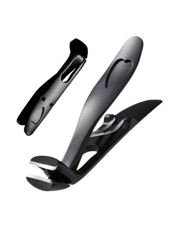 nail clippers for thick nails toe clippers | nail clippers for thick nails anti splash nail clippers travel and home nail clippers pocket manicure Black