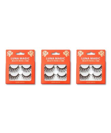 LUNA MAGIC Love Amor Faux Mink Wispy Lashes Reusable 3 Pack