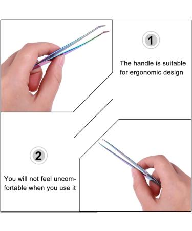 FOMIYES 1 Set Stainless Steel Eyelash Tweezers Precision Tweezers Curved Lash Tweezers Professional Tweezers Ladies Suits Lash Extension Tweezers Golden Clip Miss Fake Eyelashes 13X1cm Colorful - Buy Online on GoSupps.com