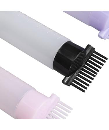 3 Colors Hair Coloring Oiling Bottle Root Comb Squeeze Applicator Bottle Hair Baking Oil Bottle with Graduated Scale for Beauty Salon Hair Dye Coloring Oiling Care - Buy Online on GoSupps.com