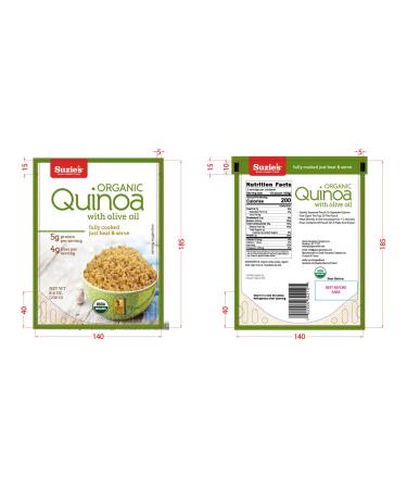 Buy Suzie's Quinoa Heat & Serve - Non-GMO Organic Olive Oil, 8.8 oz (250g) - 6 Pack - Buy Online on GoSupps.com