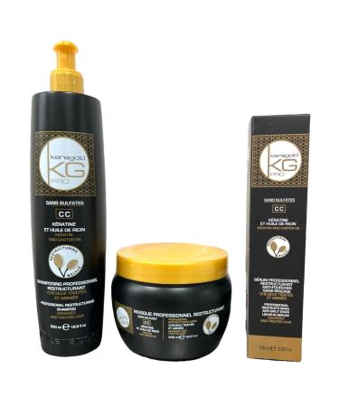 Keragold Pro - Keratin & Castor Oil Treatment Pack without sulfates