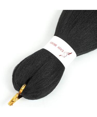 Pre-Stretched Braiding Hair Extensions Synthetic Crochet Braids Yaki Texture 26 Inch 6 Packs Full Head Hot Water Setting Professional Twist Braid Hair (26inch #1B) 26inch #1b - Buy Online on GoSupps.com