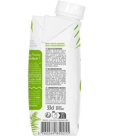 Va va - Organic Coconut Water - 100% Pure Juice - Sweet and Refreshing - No Added Sugars - 12 Tetra Pak Bricks of 33cl - Buy Online on GoSupps.com