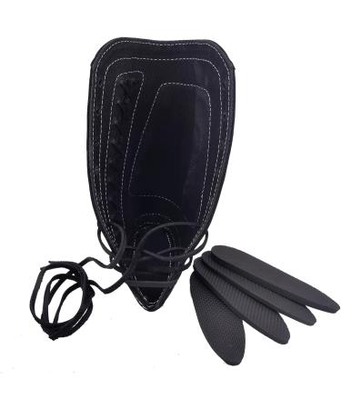 Genuine Leather Gun Shell Holder & Canvas Recoil Pad Extension | Black for Shotguns & Rifles (.357, .30-30, .38) - Buy Online on GoSupps.com
