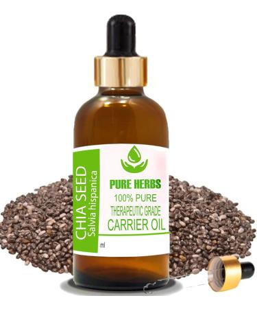 Pure Herbs Chia Seed Oil - 15ml Natural Carrier Oil | Therapeutic Salvia Hispanica with Pipette for Skincare & Health - Buy Online on GoSupps.com