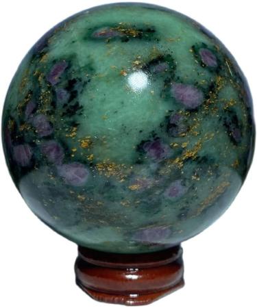 Natural Sphere Natural Gemstones Emeralds and Ruby Symbiotic Crystal Ball Hand Polished Spheres Quartz Decoration Gift 1pc (Color : 320-340g) - Buy Online on GoSupps.com