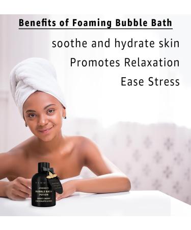 Premium Bubble Bath for Couples - Long Lasting Foaming Bubbles | Romantic Love Cherry Chocolate & Oud - Relaxing Stress Relief Spa Gift - Buy Online on GoSupps.com
