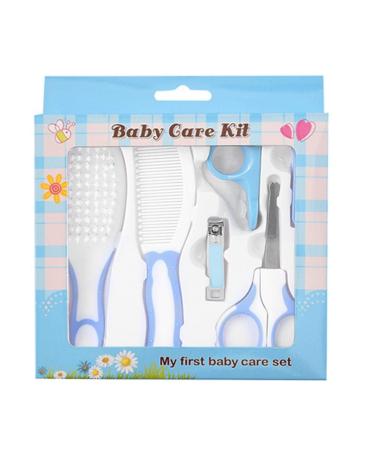 Baby Grooming Kit  Portable Baby Safety Care Set with Hair Brush Comb Nail Clipper Nasal Aspirator etc for Nursery Newborn Toddlers Infant Girl Boys Keep Clean blue  12