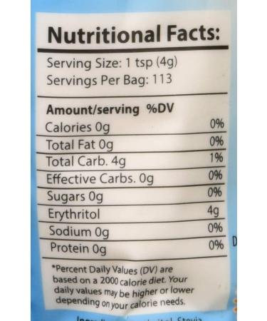 Health Garden Sugarless Erythritol Stevia 1 lb - Natural Sugar Substitute - Buy Online on GoSupps.com