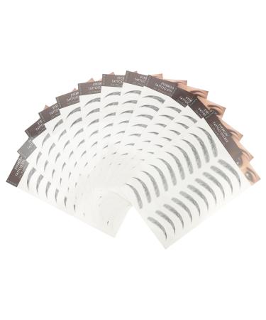 Beavorty Makeup Stickers 12pcs Eyebrow Stickers Waterproof Stickers 3d Brow Stickers Eyebrow Tattoos Stickers Black Eyebrow Cejas