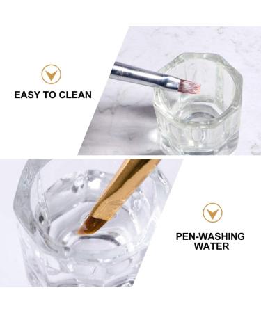 Minkissy 2Pcs Acrylic Nail Glass Bowl Set | Clear Dappen Dish for Nail Art | Manicure & Acrylic Powder Cup - Buy Online on GoSupps.com