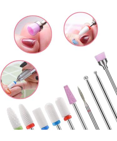 10 Pieces Nail Drill Bits Sets Tungsten Carbide Nail Drill Manicure Pedicure Bits Electric Nail Files Bits for Polishing Removing Nail Glue Professional Nail Household - Buy Online on GoSupps.com