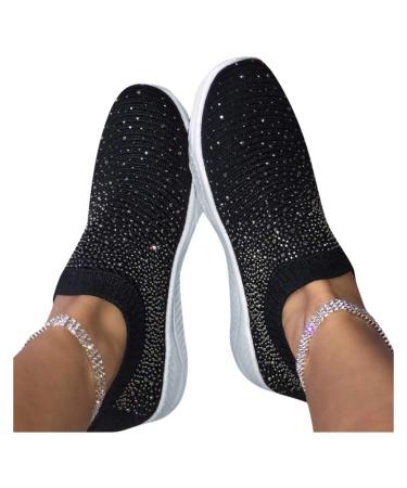 Women shoes slip on running shoes walking shoes women soft sole leisure lace-up shoes hiking shoes running shoes white fitness sneakers slip-on leisure shoes walking shoes black 41 EU
