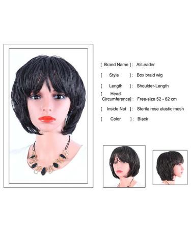 Pin Chu Black Crochet Box Braided Synthetic Wig - Stylish Box Braid Hair Extension for Women | Shop Internationally - Buy Online on GoSupps.com