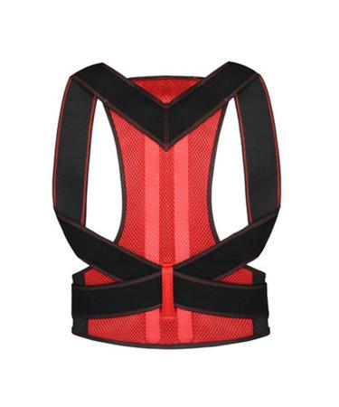 Nylon Elastic Shoulder Back Brace Corset Back Belt Female Male Posture Corrector Adjustable Magnetic Back Support (Color : Blue Size : 2XL) Orange XX-Large
