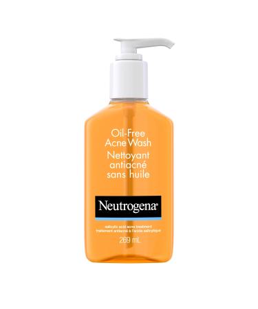 Neutrogena Oil-Free Acne Wash Facial Cleanser with 2% Salicylic Acid Acne Treatment Daily Oil-Free Acne Face Wash for Acne-Prone Skin with Salicylic Acid 269mL Oil Free Cleanser (269 mL)