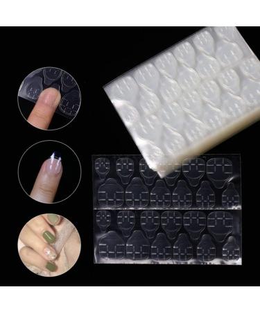 FOMIYES 40 Sheets Nail Jelly Glue Nail Double-sided Glue Nail Tip Fixing Stickers Fake Nail Sticky Glue Nail Glue Stickers Nail Art Supplies Nails Silica Gel Invisible Adhesive - Buy Online on GoSupps.com