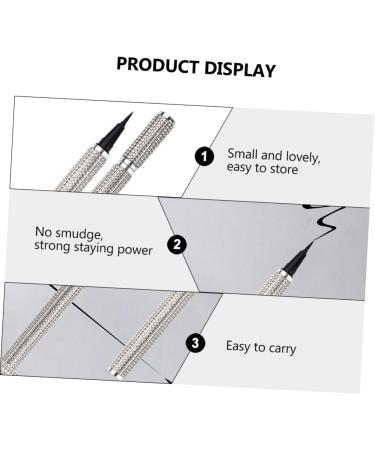 MUSISALY Liquid Eyeliner Eye Shadow Pencil Makeup Eyeliner Cosmetic Eyeliner Pen Gel Silver Pu Sticker Drill - Buy Online on GoSupps.com