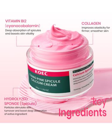 Anti-wrinkle cream -Cyano Pink Spicule Cream for under eyes skin Dark Circles Fine Lines Puffiness&Eye Bags Cream with Calcium&Vitamin B12 for Glass Skin Hydrating Firming Smoothing 1.76 fl. oz - Buy Online on GoSupps.com