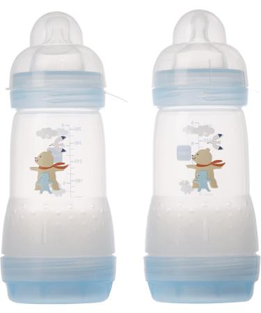MAM Easy Start Anti-Colic Bottle 9oz (2 count) MAM Baby Bottle with Medium Flow Nipple Breastfed Baby Feeding Essentials Boy ( Packaging May Vary ) boy Anti-Colic Bottle(2 count) - Buy Online on GoSupps.com