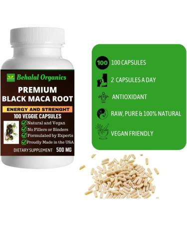 Behalal Organics Black Maca Root Quick Release Capsules - Buy Online on GoSupps.com