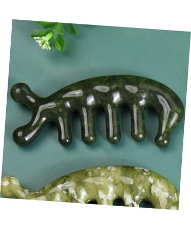Shop Ladiente Jade Massage Comb - GUA-SHA Scalp & Hair Massage Device for Curly Hair - Meridian Stimulation - 11.50x4.50x1.50cm Green - Buy Online on GoSupps.com