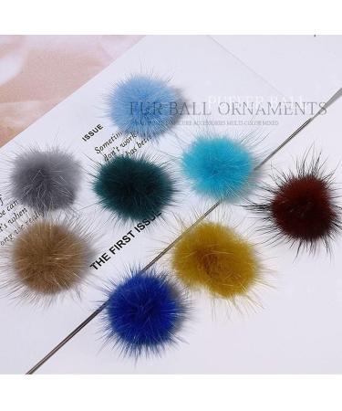 Nail Pom Ball 3D Detachable Nail Poms Charm Faux With Removable Base For Nail Art Design Nail Tip Decor Acrylic Nail Art Accessories Kit - Buy Online on GoSupps.com