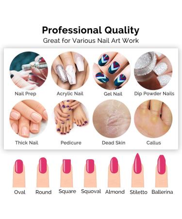 Melodysusie 7x Premium Wolframcarbid Hartmetall Bits Set for Professional Nail Care | Manicure & Pedicure Grinding Heads - Blue - Buy Online on GoSupps.com