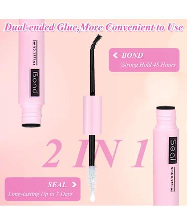 Bond and Seal Lash Glue 2 in 1 Lash Bond and Seal for DIY Cluster Eyelash Lashes Eyelash Extensions Lasting Strong Waterproof Mascara Eyelash Extension Glue for Sensitive Eyes - Buy Online on GoSupps.com