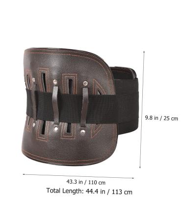 Adjustable Lower Back Support Brace for Men - Herniated Disc Protection & Waist Trainer Corset - Fajas Para Hombres - Comfortable Sweat Band 110X25X2cm Brown - Buy Online on GoSupps.com