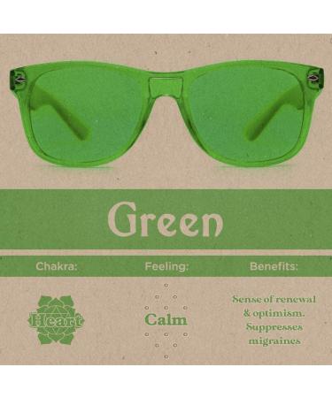 Green Color Therapy Mood Glasses for Migraine Relief and Chakra Healing | Chromotherapy Glasses by Purple Canyon - Buy Online on GoSupps.com