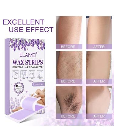 Body Wax Strips - Lavender Scented Hair Removal Pads for Women | Smooth & Easy Facial Hair Removal - Buy Online on GoSupps.com