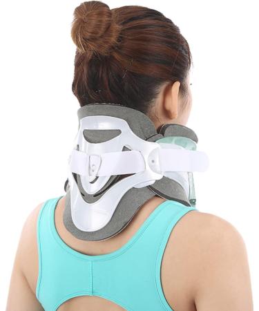 Cervical Neck Collar - Adjustable Traction Device & Fixation Brace for Office Workers Students & Drivers - Breathable Neck Protector - Blue - Buy Online on GoSupps.com