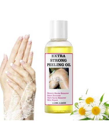 Extra Strong Peeling Oil Peeling Oil for Dark Skin Yellow Peeling Oil Exfoliating Peeling Solution for Hand Feet Chemical Peel for Face 110ML / 3.88 OZ (1 PCS)