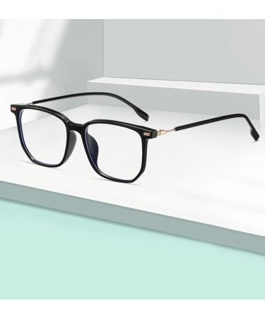 Square TR90 Blue Light Blocking Glasses for Men & Women - UV Protection Computer & Reading Glasses in Black & Rose Gold - 43mm - Buy Online on GoSupps.com