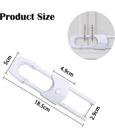 4Pcs U Shape Child Locks for Kitchen Cupboards - Baby Proof Cupboard Locks for Cabinets & Drawers - No Tools or Drilling Required - Buy Online on GoSupps.com